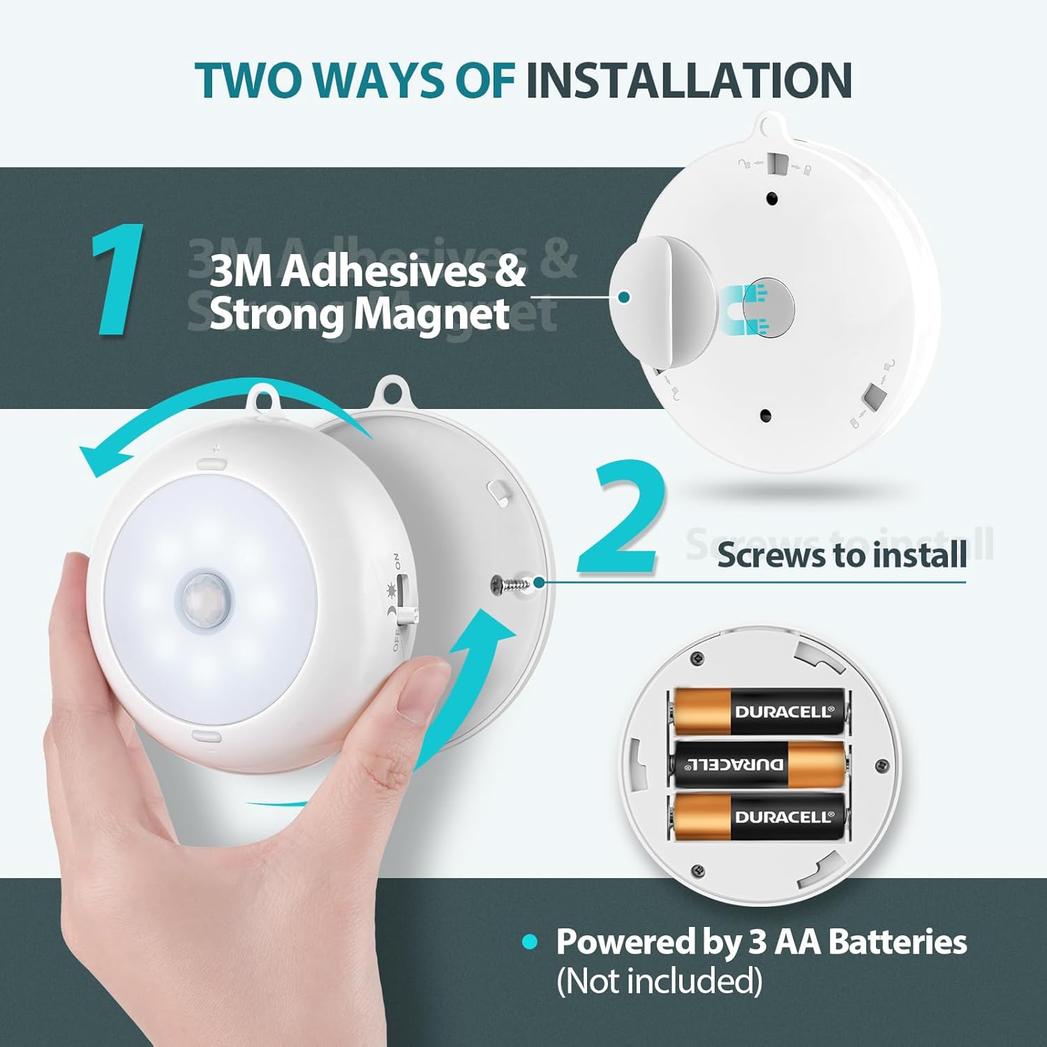 20-second automatic shutoff timer after last detected motion