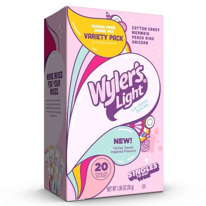 Wyler's Light Singles to Go – Trendy Watertok Flavor Variety Pack Gift for Teens and Gen Z Hydration Lovers