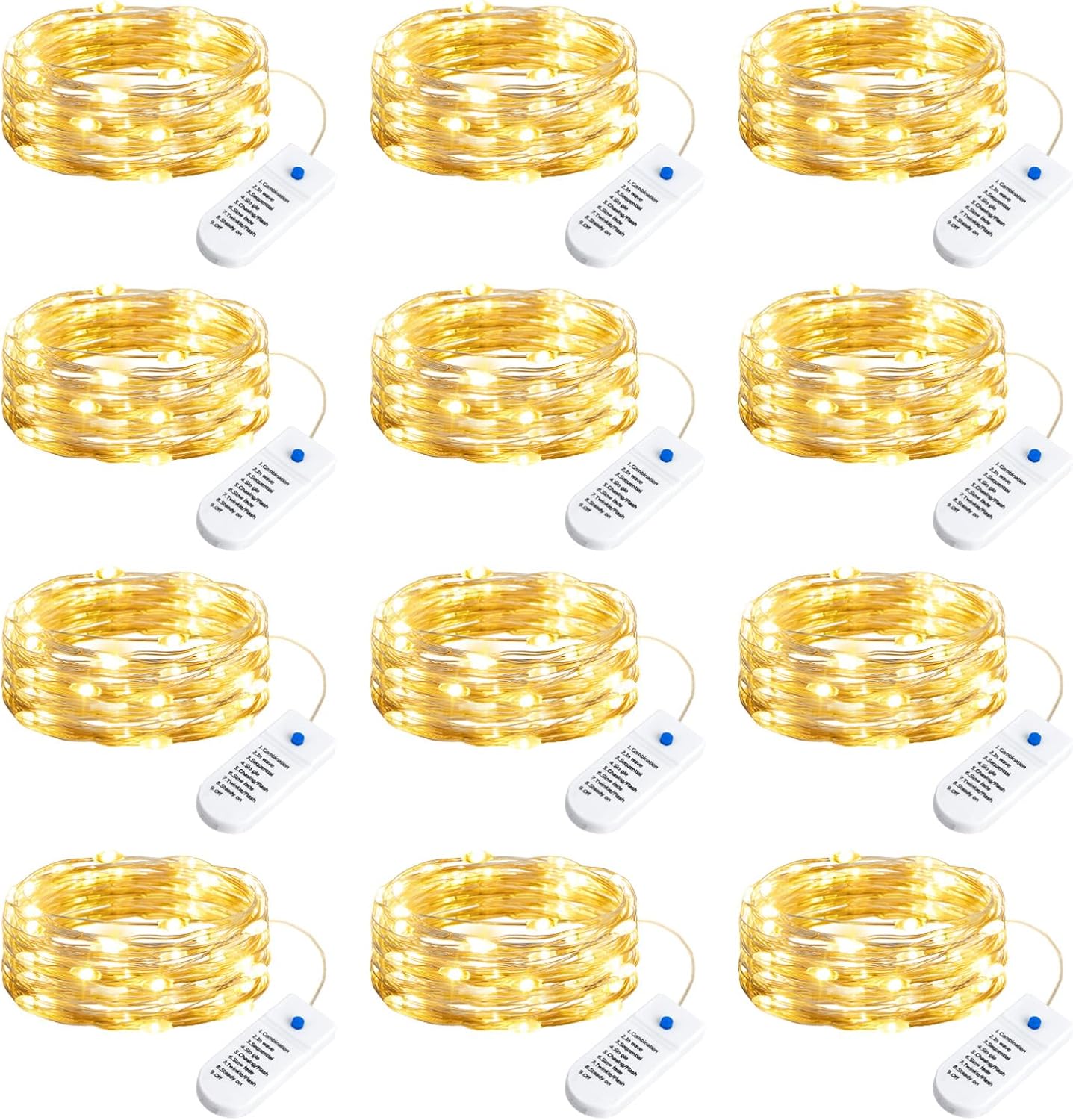 20 upgraded energy-efficient leds per 7ft flexible silver/copper wire string