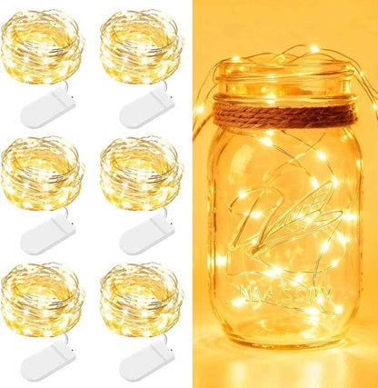 LUMIO IP65 Waterproof Fairy Lights 7ft – Battery Operated String Lights for Patio, Pergola and Outdoor Dinner Table