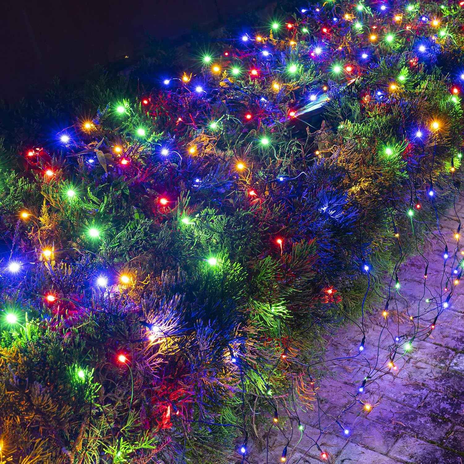 Dazzle Bright 200 LED Net Lights – Minimalist String Lights for Clean Aesthetic, Clear Wire 8 Modes