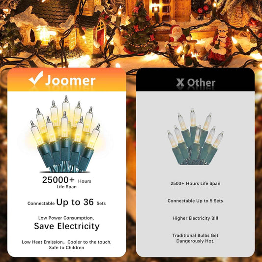 Joomer LED Christmas Lights – Thoughtful Holiday Gift for Home Decorators, 2 Pack Indoor Outdoor String Lights