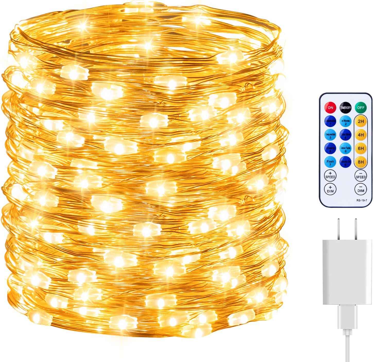 Aurora Glow 200 LED String Lights – Thoughtful Birthday Gift for Women and Mom, Pre-Installed USB and Ready to Gift