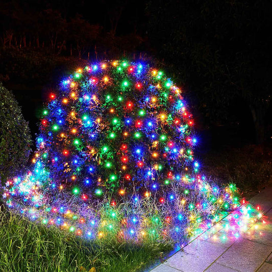 BlcTec Outdoor Holiday Net Mesh 360 LED – Connectable Waterproof Bush Lights for Lawns, Pergolas and Open-Air Gatherings