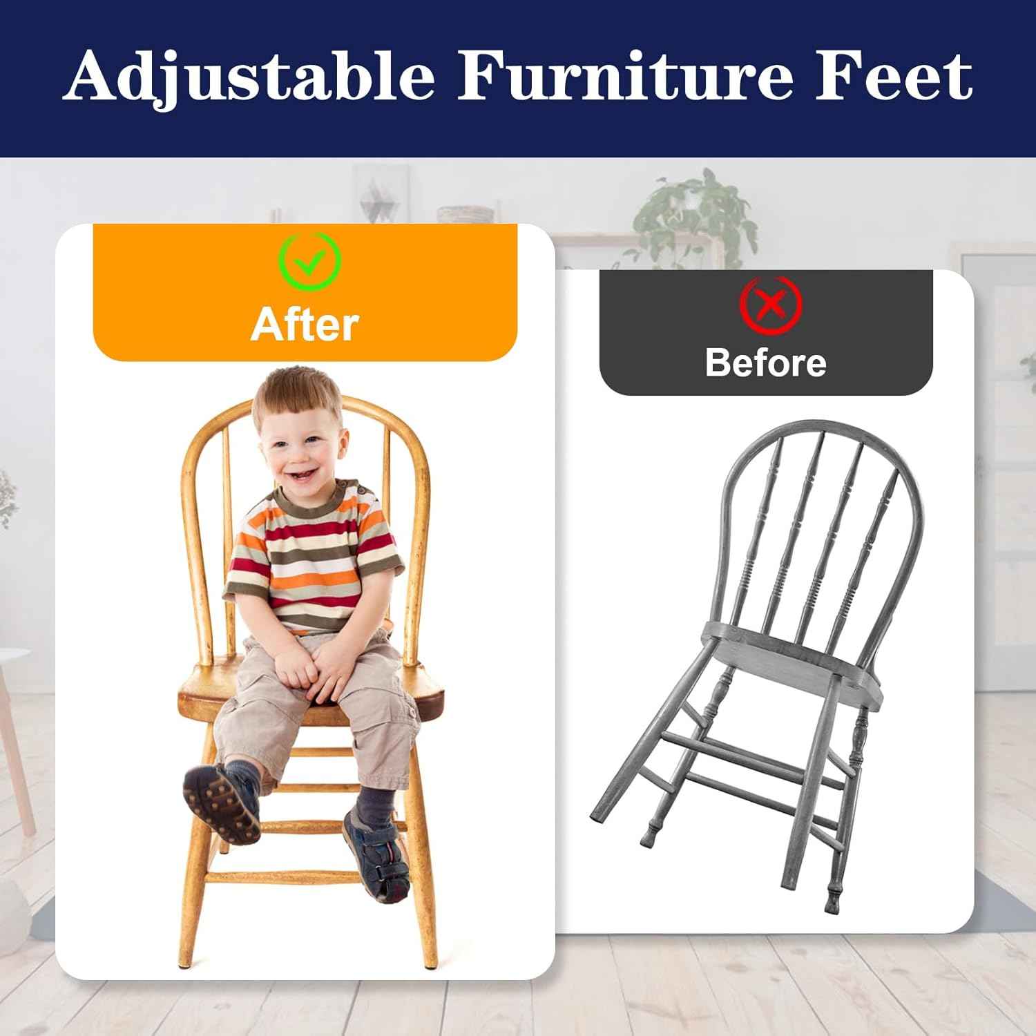 IronFix Furniture Levelers – Family-Safe Anti-Tip Stabilizer for Wobbly Tables and Chairs, Child & Pet Friendly 12 Pack
