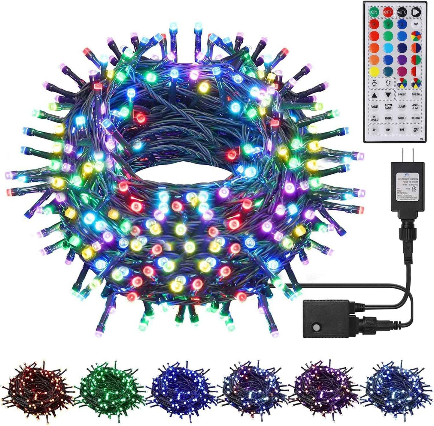 HOME LIGHTING 66ft RGB Mini Lights – Patio and Backdrop String Lights, 200 LED Outdoor Indoor with 17ft Lead