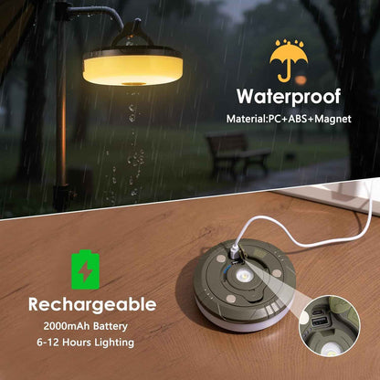 LuminTrail CampGlow Reel – Thoughtful Birthday Gift for Her, 4-in-1 Cozy Patio & Bedroom String Lights with Lantern