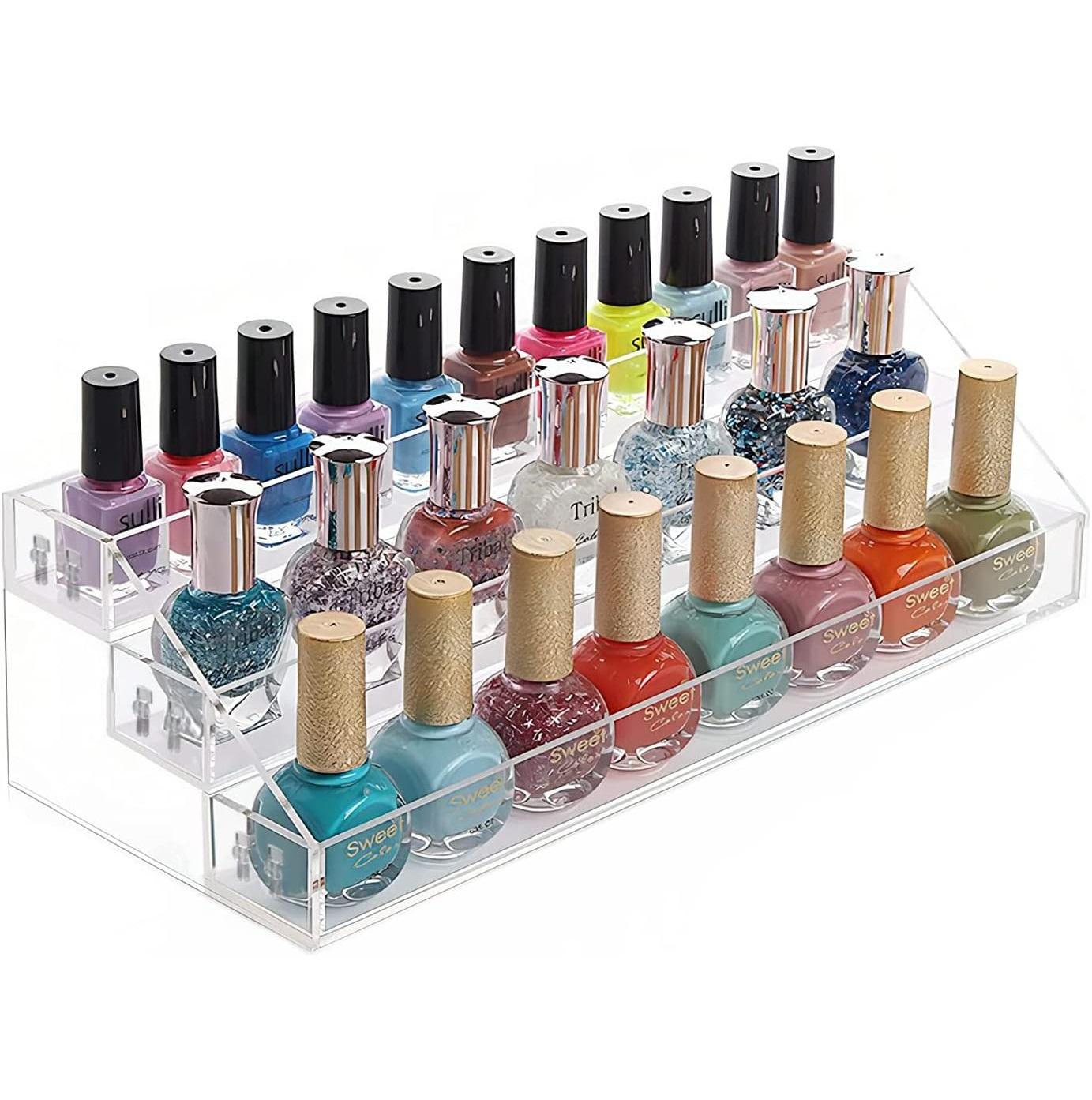 MineSign_Nail_Polish_Holder_Organizer_Clear_Acrylic_Nail_Polish_Tray_Fingernail_Polish_Display_Essential_Oils_Holder_Makeup_Organizer