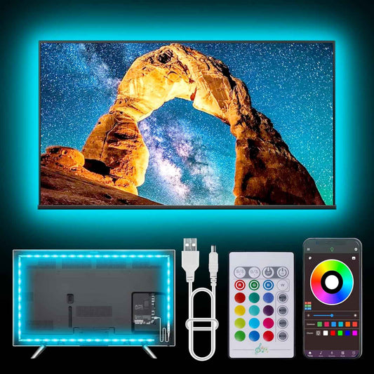 Maylit RGB TV Backlight Strip – Living Room Ambient Decor, 20ft Color Changing LED Behind 32-80 Inch TVs
