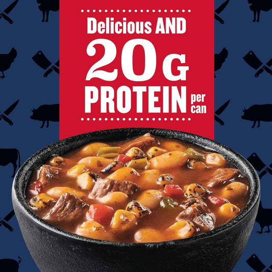 Progresso Pitmaster Steakhouse Style Steak and Bean Soup – Shelf-Stable Camping and Cabin Meal, No Refrigeration Needed