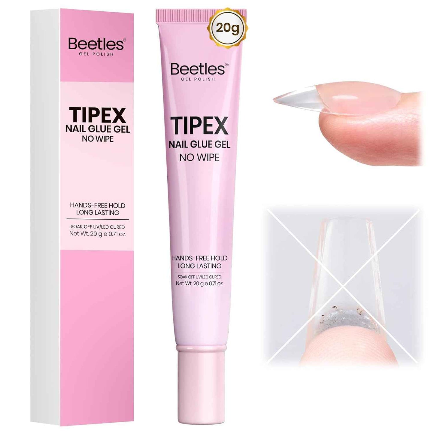 Beetles No-Hold Gel for Tipex Tips – Salon Workstation Productivity Boost for Multi-Finger Curing