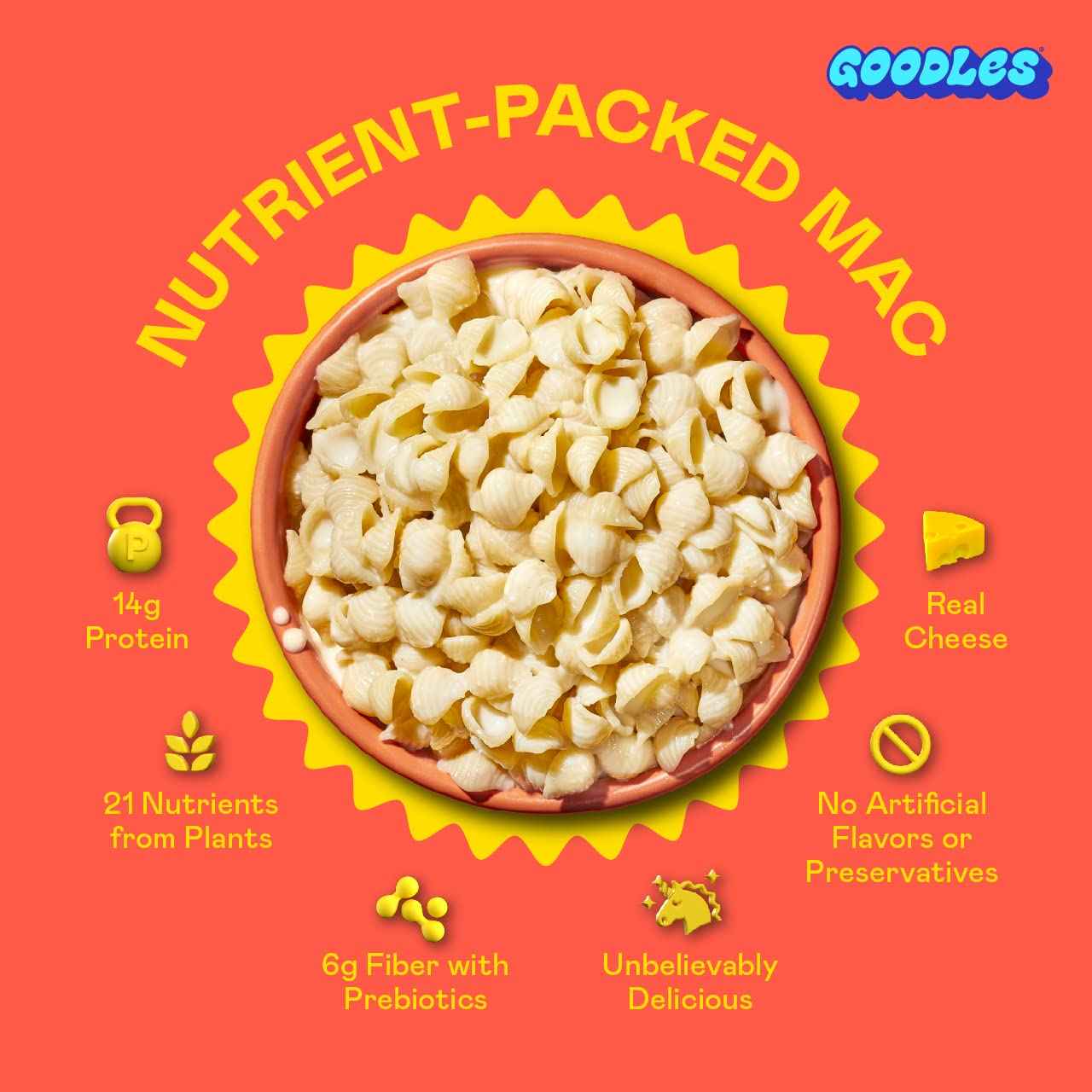 Goodles Shella Good Aged White Cheddar Shells – Simple Clean Label Mac and Cheese for Intentional Kitchens
