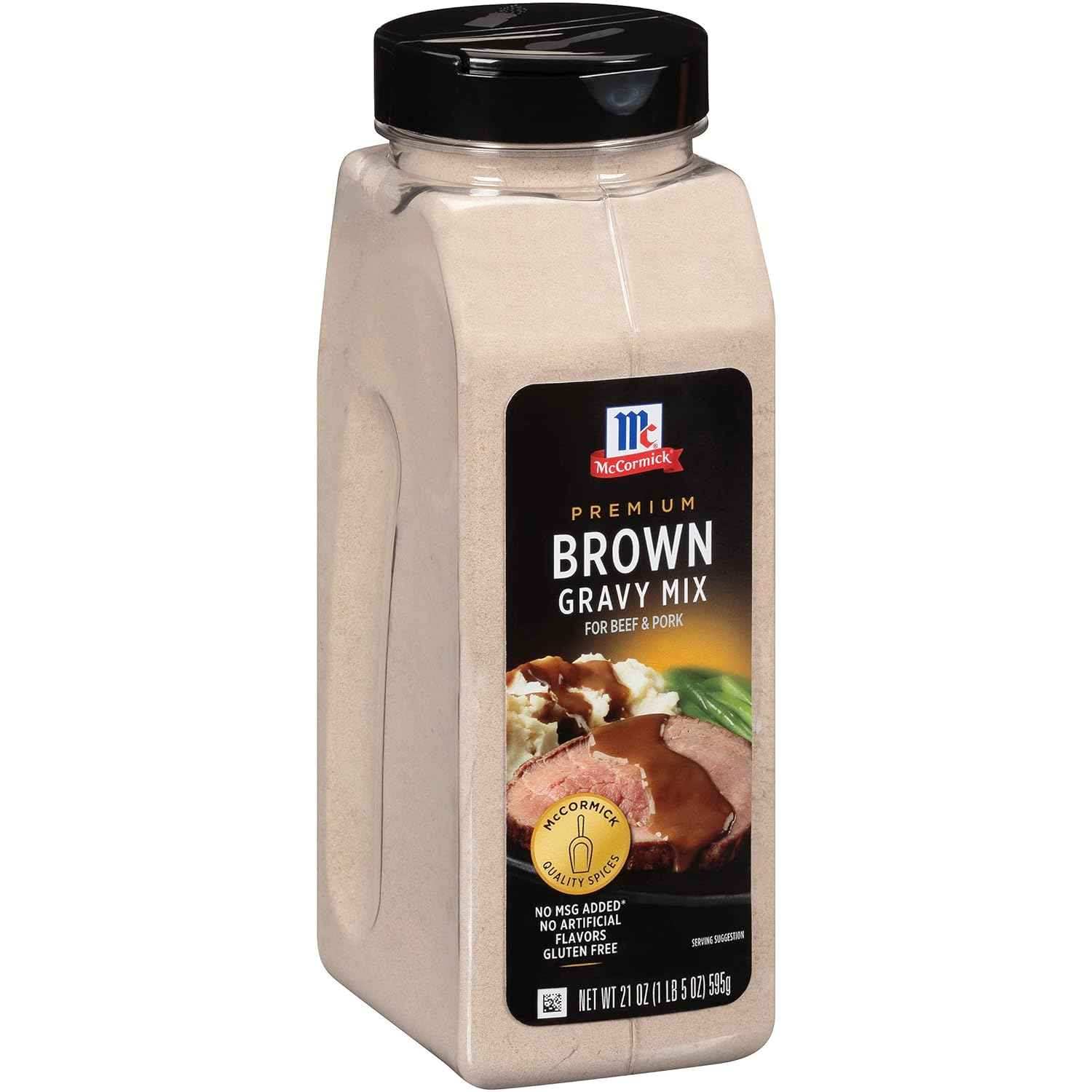 McCormick Brown Gravy Mix 21 oz – Clean-Label Gravy with No MSG Added for Health-Conscious Home Cooks