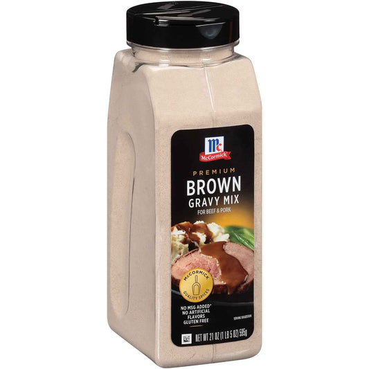 McCormick Brown Gravy Mix 21 oz – Clean-Label Gravy with No MSG Added for Health-Conscious Home Cooks