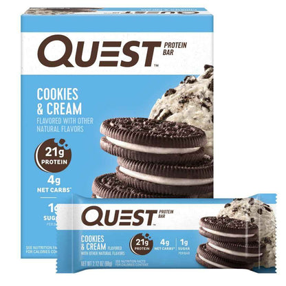 Quest Nutrition Cookies & Cream Protein Bar – Desk Drawer Snack to Power Through Afternoon Slumps