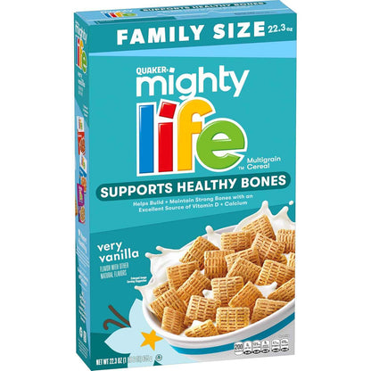Life Cinnamon Cereal – Kid-approved sweet cinnamon breakfast for picky eaters, lunchbox-ready whole grain squares, 22.3oz