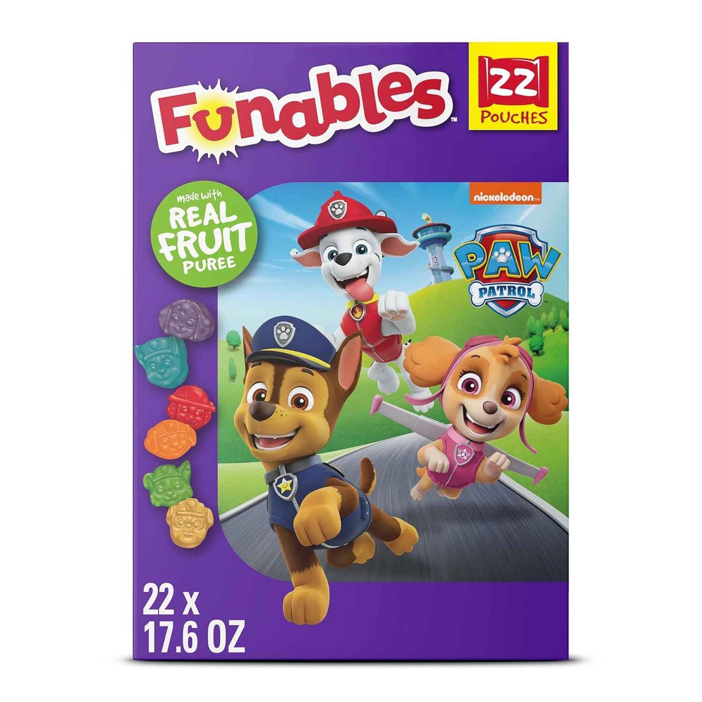 Funables PAW Patrol Fruit Gummies – Themed Party Treat for PAW Patrol Birthday Celebrations, 22 Pouch Box