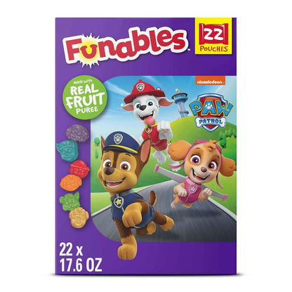 Funables PAW Patrol Fruit Gummies – Themed Party Treat for PAW Patrol Birthday Celebrations, 22 Pouch Box