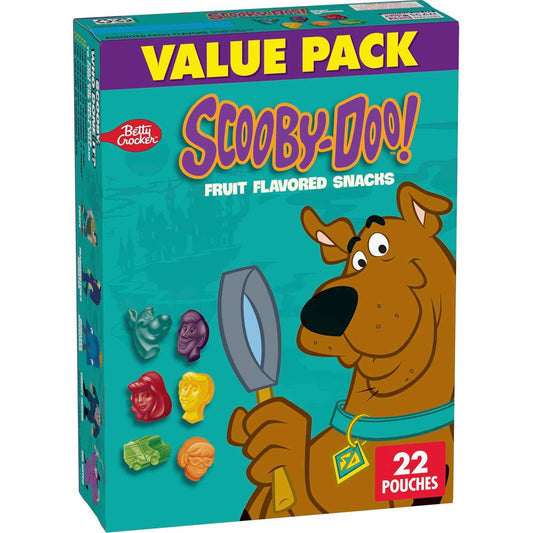 Scooby-Doo Fruit Flavored Snacks Gluten Free 22 Pouch Better For You Kids Snack with Vitamin C