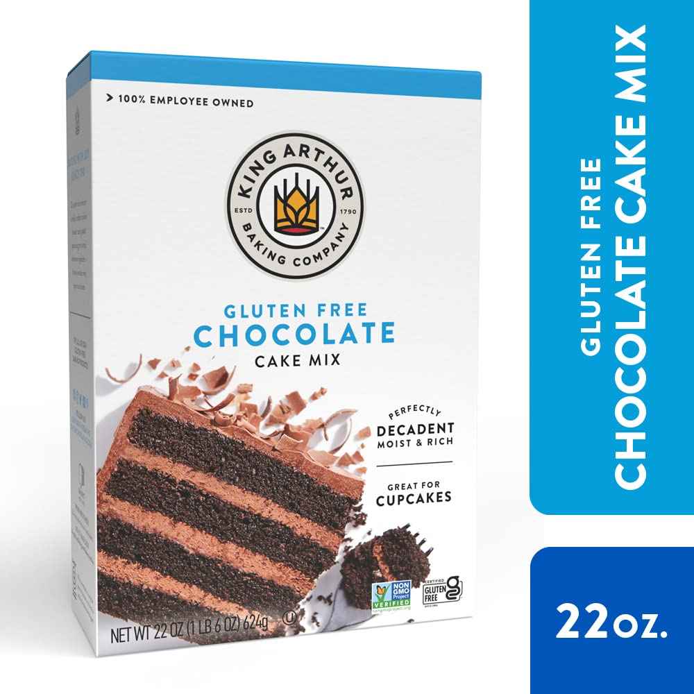 King Arthur Gluten Free Chocolate Cake Mix - Thoughtful Birthday Gift for Her, Indulgent Celiac-Friendly Baking for Special Celebrations