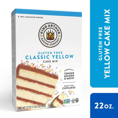 King Arthur Gluten-Free Yellow Cake Mix – Safe Birthday Treat for Kids with Celiac, 22 oz Mix for Layer Cakes and Cupcakes