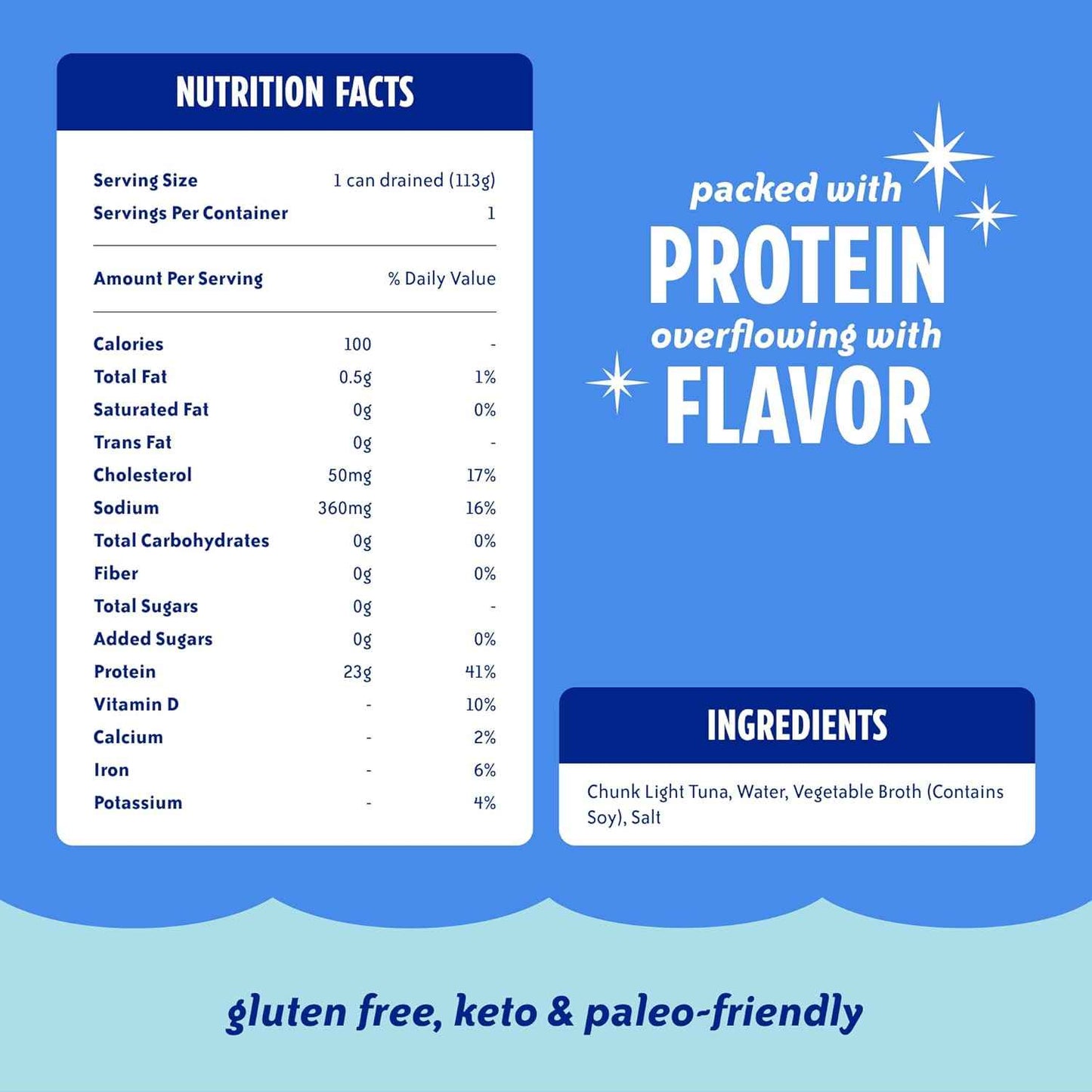 Chicken of the Sea Wild Caught Chunk Light Tuna – Quick Protein for Office Desk Pantry and Meal Prep