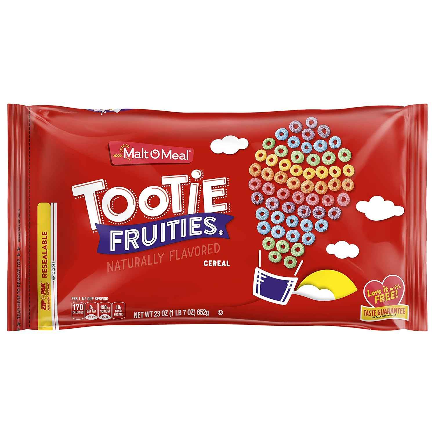Malt-O-Meal Tootie Fruities Cereal – 30 oz Bulk Breakfast Pantry Stock for Busy Work-from-Home Weeks