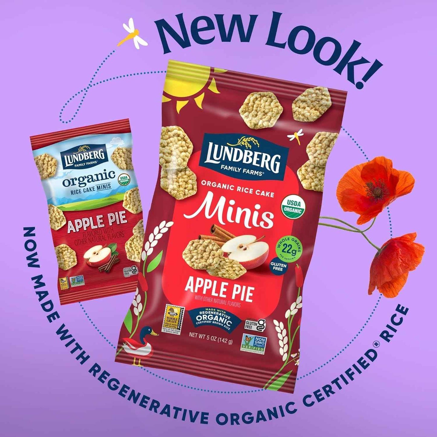 Lundberg Minis Apple Pie Organic Rice Cakes 5 Oz – Clean Pantry Snack for Gluten-Free Wellness Routines