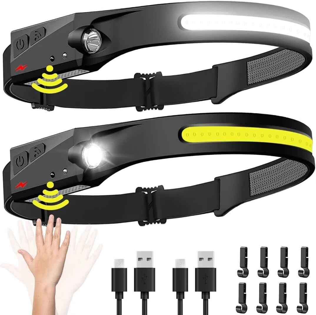 LuminWear Headlamp – 230° Wide Beam LED for Camping, Hiking and Trail Running Adventures