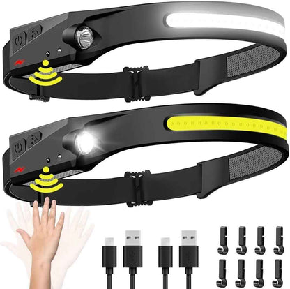 LuminWear Headlamp – 230° Wide Beam LED for Camping, Hiking and Trail Running Adventures