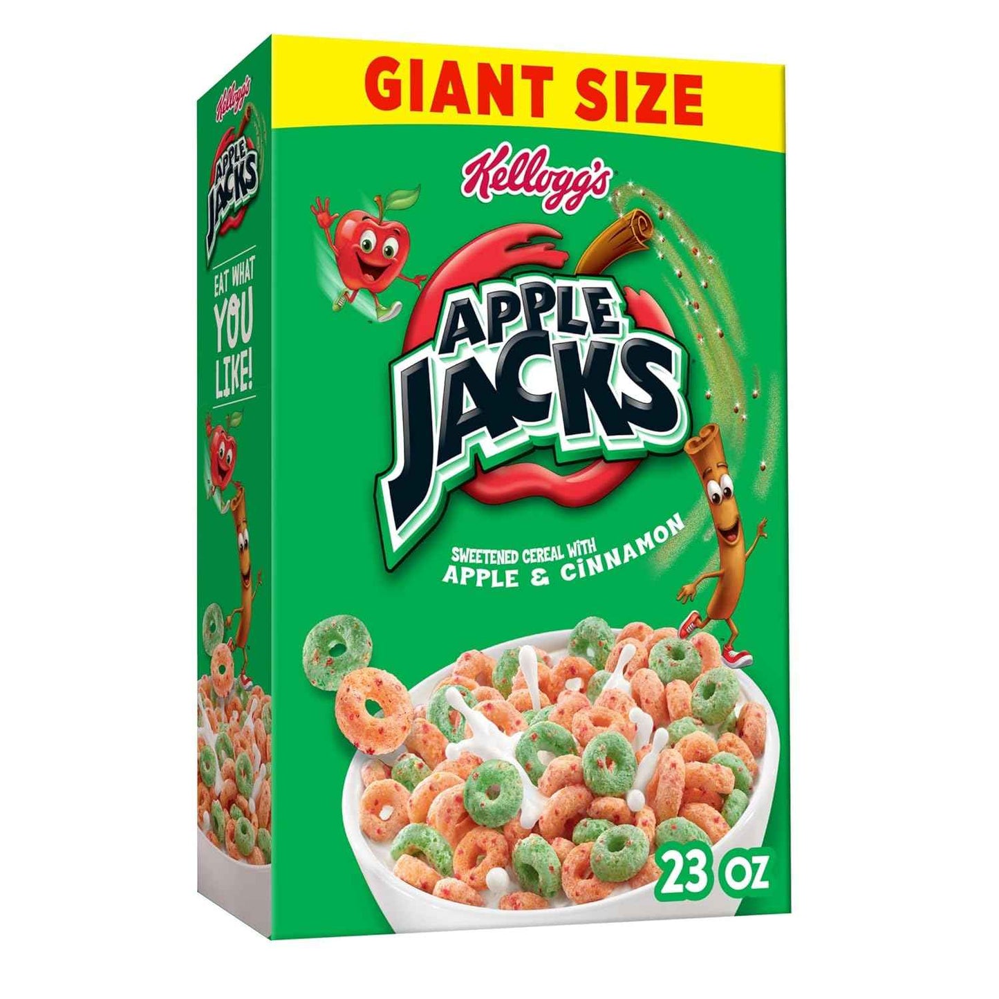 Kellogg's Apple Jacks Breakfast Cereal – Kids School Lunchbox Snack, 23oz Giant Family Box