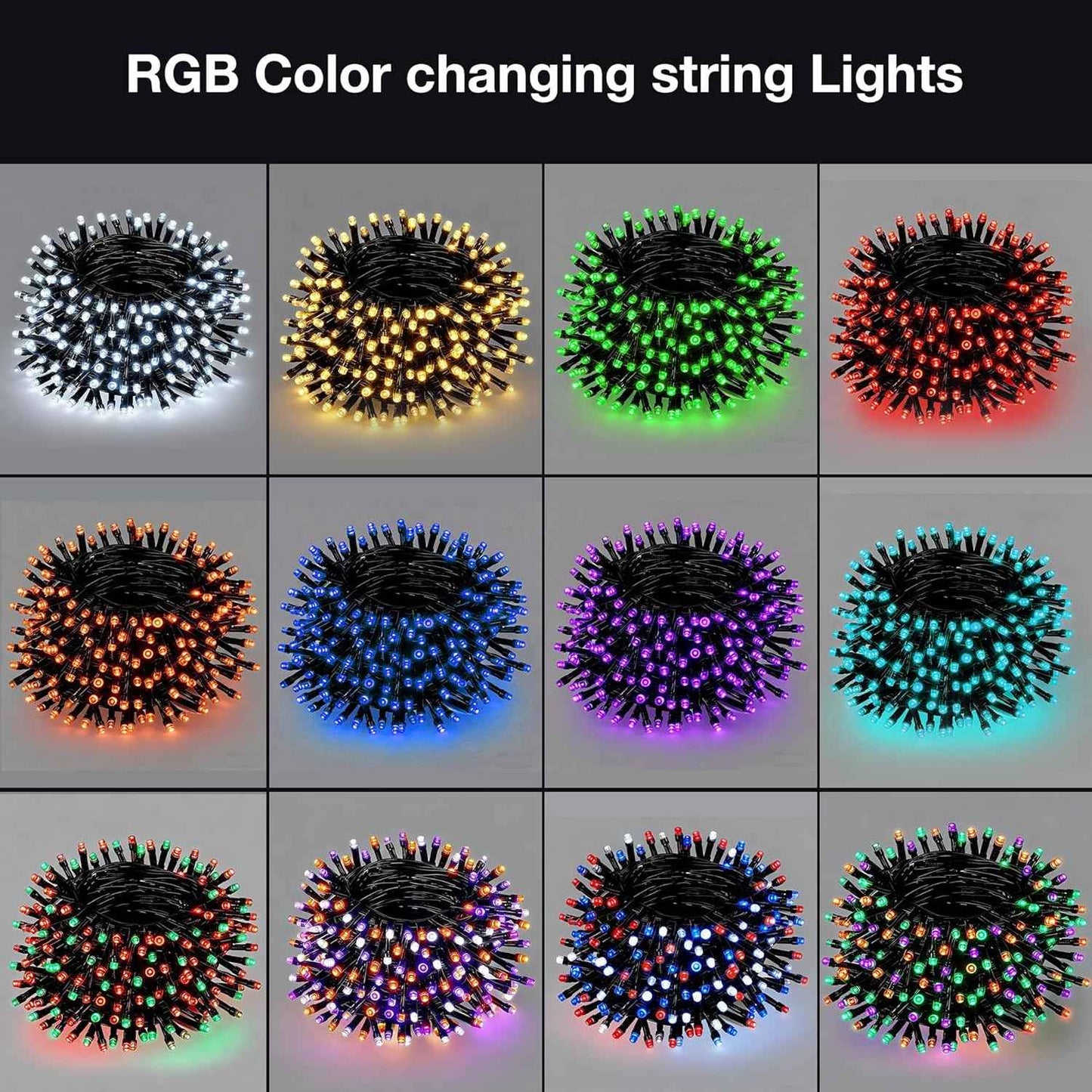 Brightown Outdoor String Lights 98.4ft 300 LED – Waterproof Patio, Garden & Backyard Ambiance with Music Sync and Timer