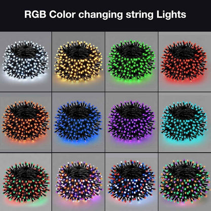Brightown Outdoor String Lights 98.4ft 300 LED – Waterproof Patio, Garden & Backyard Ambiance with Music Sync and Timer