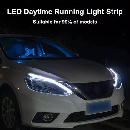 24-Inch Flexible LED Headlight Strips – Weatherproof DRL and Turn Signal Kit for Outdoor Driving Enthusiasts