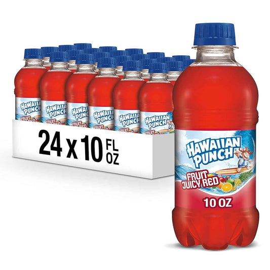 Hawaiian Punch 10oz Bottles 24 Pack – Low Calorie Vitamin C Drink for Mindful Afternoon Snacking and Hydration Routines
