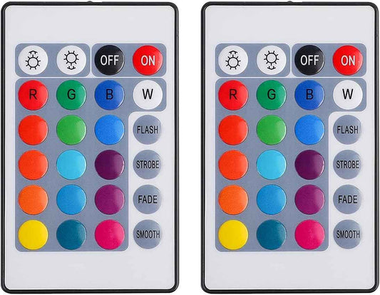 SUPERNIGHT 24-Key RGB LED Remote – Practical Housewarming Gift for New Homeowners, 2-Pack Replacement for Strip Light Setups