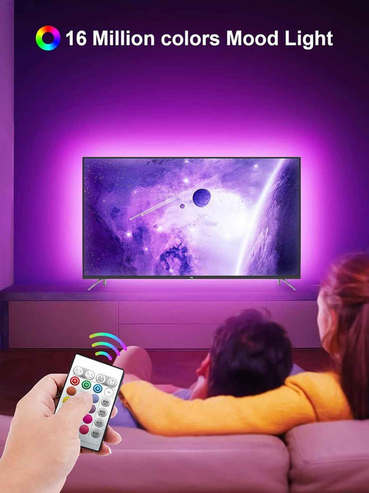 GIPOYENT TV LED Light Strip - Cool Tech Gift for Men and Gamers, RGB Backlight for 35-85 Inch TVs with Bluetooth App