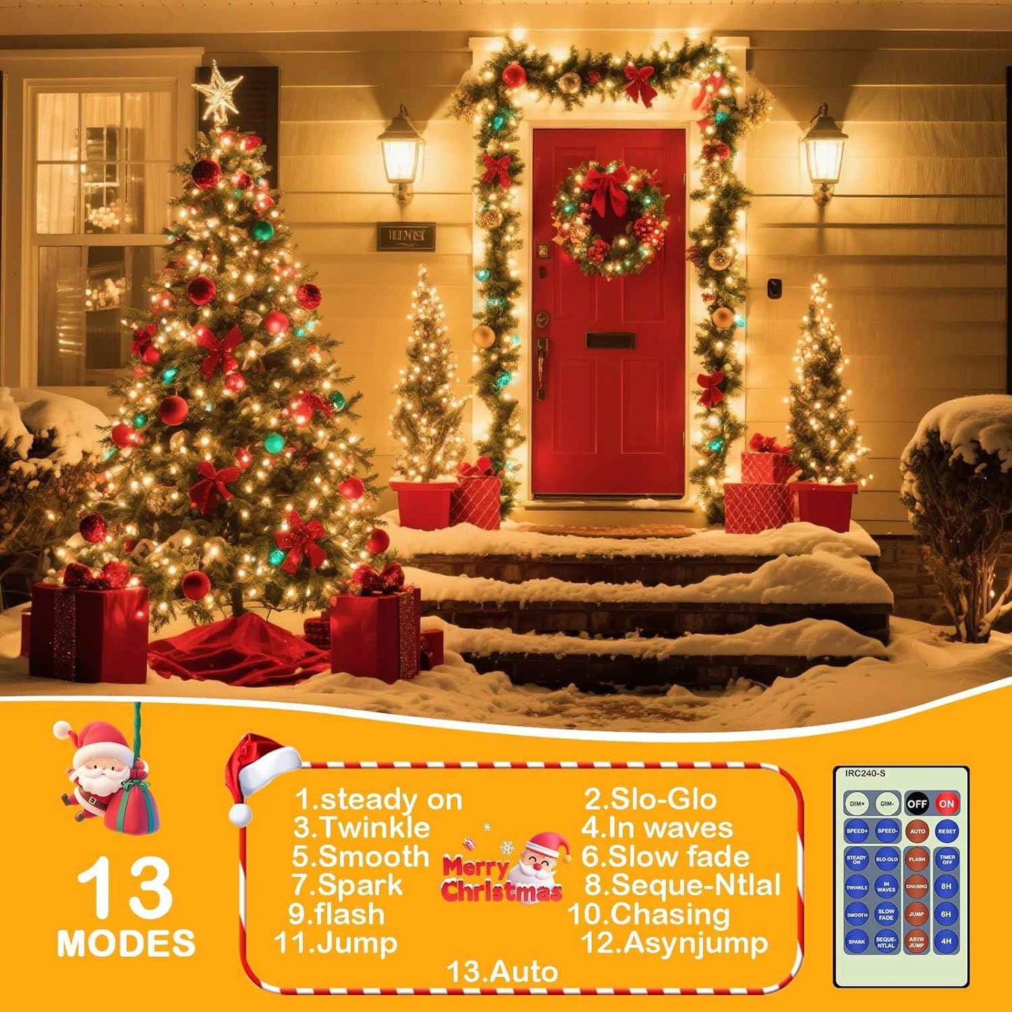 Decute 164ft Christmas String Lights – Thoughtful Birthday Gift for Mom, Green Wire Starry Lights with Timer and Remote
