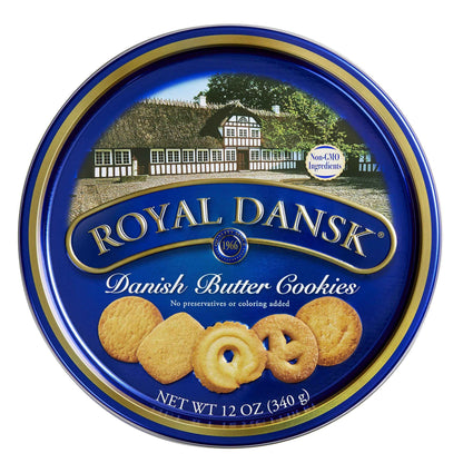 Royal Dansk Danish Butter Cookies – Family-Friendly Tin of Assorted Butter Cookies for Kids' Snack Corner and Grandchildren's Lunchbox