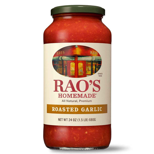 Rao's Homemade Roasted Garlic Tomato Sauce | Clean Eating Pasta Sauce with Zero Added Sugar | Wholesome Family Dinner Solution