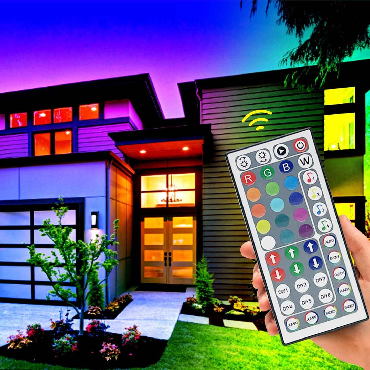 KEXU 44 Key RGB LED Strip Light Kit – Cozy Bedroom Decor Remote and Controller with 24V Power Adapter