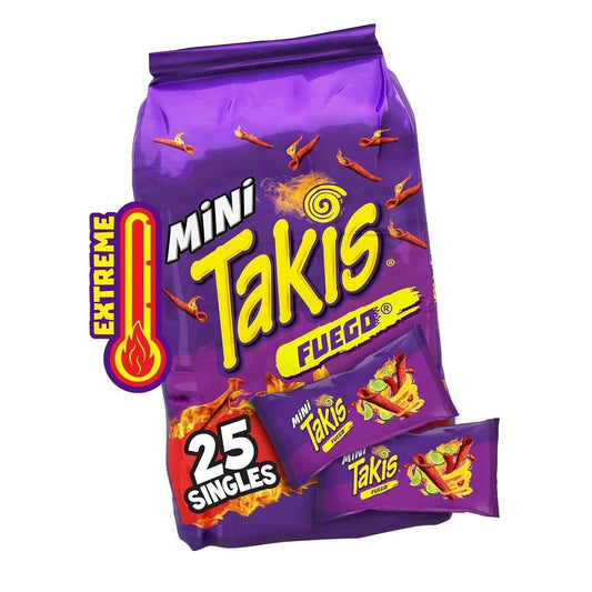 Takis Mini Rolled Tortilla Chips – Classroom Party Snack and After-School Treat for Kids, Mild Spicy Variety Pack