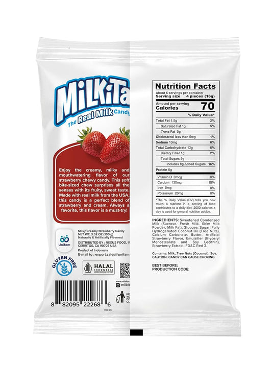 25 individually wrapped bite-sized pieces per bag