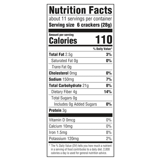 25% less fat compared to original triscuit crackers