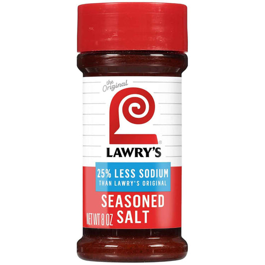 Lawry's 25% Less Sodium Seasoned Salt – One-Bottle Seasoning for Faster Weeknight Meal Prep