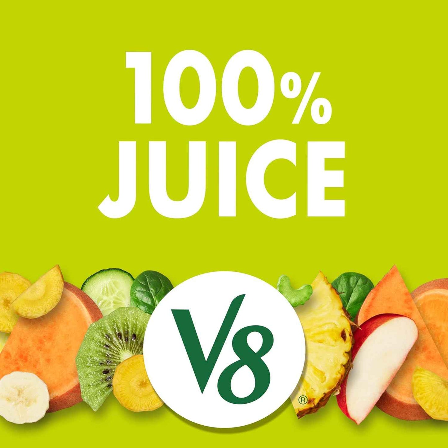 V8 Deliciously Green 100% Fruit and Vegetable Juice for the Office Desk, 46 fl oz Bottle