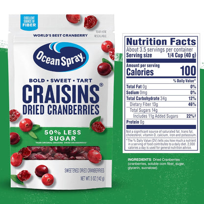 25% of daily recommended fruit per serving