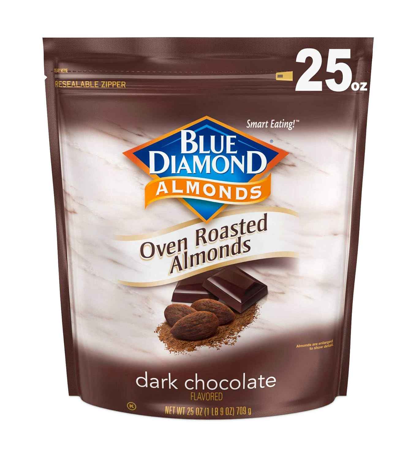 Blue Diamond Almonds Wasabi & Soy Sauce Flavored Snack Nuts – Bold Hostess Gift for Dinner Parties, 25 Oz Resealable Bag