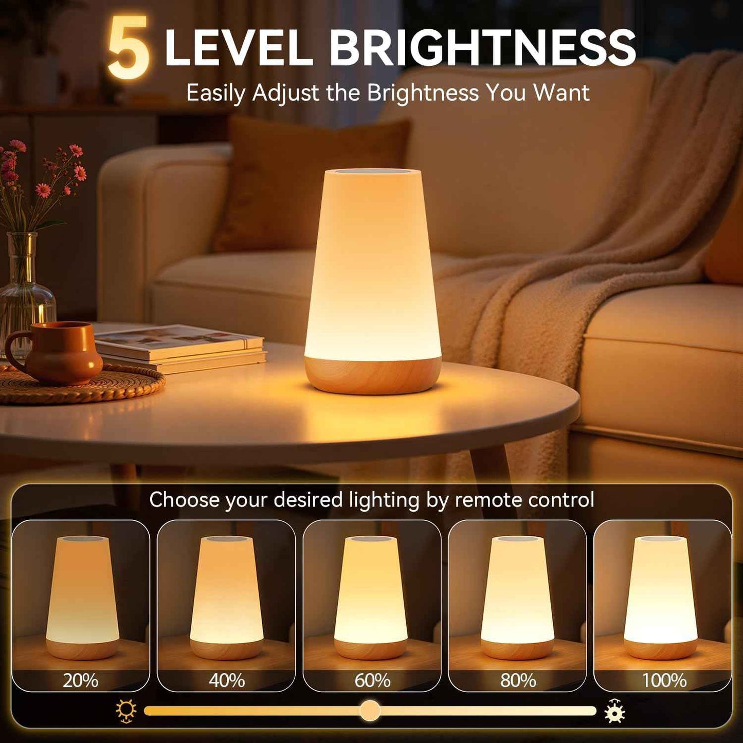 Auxmir Flameless LED Night Light – Smoke Free Candle Alternative for Homes with Kids and Pets with Cool Touch Surface