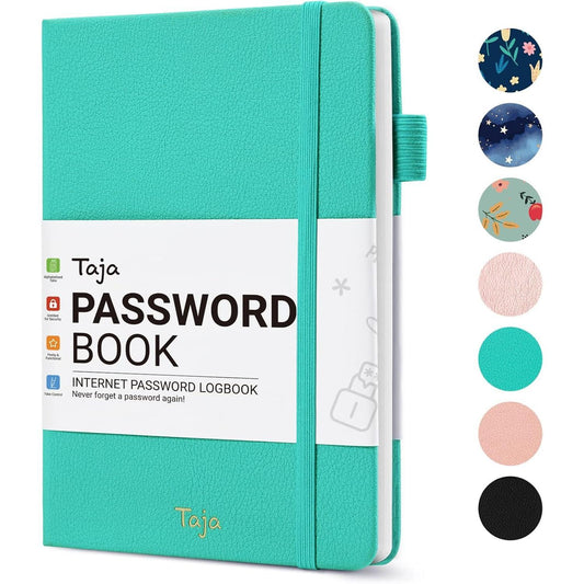 Taja_Password_Keeper_Book_with_Alphabetical_Tabs，Small_Password_Books_for_Seniors,_Password_Notebook_for_Internet_Website_Address_Log_in_Detail